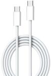 LDNIO extra erős USB-C/USB-C fonott kábel, 2m (fehér)