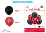 Ante Europe kft Lufi szett fekete és piros fekete pöttyel, 6db 30cm (5999048889515)