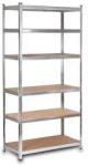 Plus Mobilier Raft metalic Premium 2500x1200x500 mm (HxLxl), otel galvanizat cu 6 polite MDF, 1200 kg, montaj fara surub, PLUS (5 ani garantie) gri 6 Raft metalic Otel Uz comercial 1200x500x2500 200 kg (61004204) Dulap arhivare