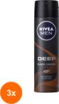 Nivea Men Deep Espresso deo spray 3x150 ml