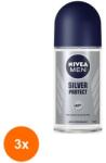 Nivea Men Silver Protect 48h roll-on 3x50 ml