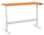 Manutan Expert irodai asztal, elektromosan állítható magasság, 180 x 80 x 62, 5 - 127, 5 cm, egyenes kivitel, ABS 2 mm, bükk