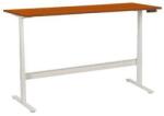 Manutan Expert irodai asztal, elektromosan állítható magasság, 200 x 80 x 62, 5 - 127, 5 cm, egyenes kivitel, ABS 2 mm, cseresznye
