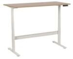 Manutan Expert irodai asztal, elektromosan állítható magasság, 160 x 80 x 62, 5 - 127, 5 cm, egyenes kivitel, ABS 2 mm, tölgy