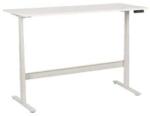 Manutan Expert irodai asztal, elektromosan állítható magasság, 180 x 80 x 62, 5 - 127, 5 cm, egyenes kivitel, ABS 2 mm, fehér