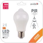 Avide Smart LED izzó 8.8W mozgásérzékelővel alkonyatérzékelővel természetes fehér (ASG27NW-8.8W-PIR)