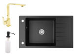 NERO Grande mat black + Design Gold + dispenser