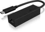 RaidSonic ADAPTOR RETEA Icy Box USB 3.0 Type-C la Interfata Ethernet Gigabit RJ-45, plastic, negru, IB-LAN100-C3 (IB-LAN100-C3)
