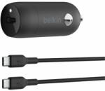 Belkin Boost Up Charge Autós töltő 1xUSB-C 30W + USB-C kábel fekete (CCA004BT1MBK-B6)
