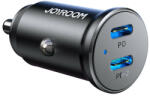 JOYROOM JR-CCN06 30W 2x USB-C mini încărcător auto metal - negru