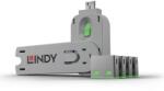 Lindy USB Portschlösser 4xGrün mit Schlüssel (40451) (40451)