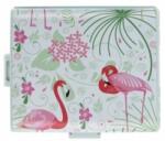 4-Home Cutie de plastic divizată Flamingo, verde