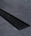 PESTAN Primo Compact Line Matte black zuhanyfolyóka - furdoszobanepper