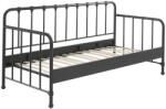 VIPACK Fekete fém ágy Vipack Bronxx 90 x 200 cm (BRKB9018)