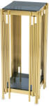 Art-Pol Design fém arany virágtartó állvány, füstüveg asztallap 90x37x37cm (146917)