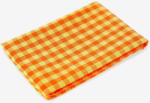 Goldea pamut konyharuha kanafas - cikkszám 063 kicsi narancssárga-sárga kockák 50 x 70 cm