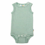 JOHA Body/Maiou lână merinos și mătase Joha - Green Stripe
