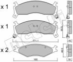 METELLI fékbetétkészlet, tárcsafék METELLI 22-0375-0