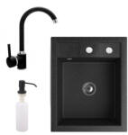 NERO Parma + High-arc Faucet + dispenser black