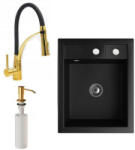NERO Parma mat black + Duo-Flex + dispenser gold