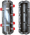 Install Hidraulikus váltó 120 INOX 1" KM + szigetelés (6 csonkos) (KTHV70BM1+SZIG)