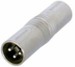 Neutrik XLR-Adapter XLR 3-Pólusú Dugó - XLR 3-Pólusú Dugó Ezüst (NTR-NA3MM)