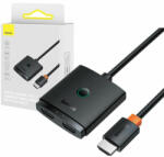Baseus Adapter HDMI Baseus 2w1 z kablem 1m (czarny)