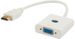 Elmak Savio CL-27 video átalakító kábel VGA (D-Sub) HDMI A-típus (Standard) Fehér (cl-27)