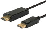 Elmak Savio CL-56 DP-HDMI A 1, 5 M Fekete video átalakító kábel (SAVIO CL-56)