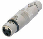 Neutrik XLR-Adapter XLR 3-Pólusú Aljzat - XLR 3-Pólusú Aljzat Ezüst (NTR-NA3FF)