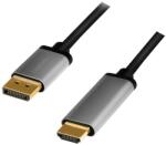 LogiLink CDA0107 video átalakító kábel 2 M DisplayPort HDMI Fekete, Szürke (CDA0107)