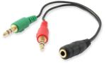 Equip Audio elosztó kábel, 13 cm, 1 bemenet/2 kimenet, EQUIP (EP147942) - becsiirodaker