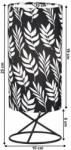  Lampă de masă, metal/abajur textil negru, AVAM (0000353753)