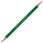  Creion de cerneală connect roșu-albastru permanent (cu corp verde) cu bășici (A-000040851)