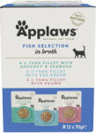 Applaws Applaws Pachet mixt Plicuri în supă 12 x 70 g - Pește (3 sortimente)