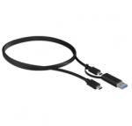 RaidSonic Icy Box USB 3.2 (Gen 2) Type-C + Type-A kábel 1m (IB-CB031)