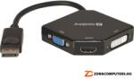  Displayport(apa) to HDMI(anya) to DVI(anya) to VGA(D-SUB15)(anya) SANDBERG 509-11 átalakító adapter