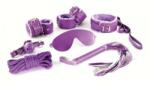 Crushious Stapani si Servitoare BDSM Set Bondage 8 Piese Captusite Violet Experimenteaza Partea Senzoriala a Sexului