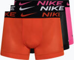 Nike Boxeri pentru bărbați Nike Dri-FIT Cotton Trunk 3 perechi roșu picant/laser fucsia/negru