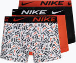 Nike Boxeri pentru bărbați Nike Dri-Fit Essential Micro Trunk 3 perechi de boxeri cu imprimeu gotic/negru/roșu picant