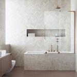 Radaway Paravan pentru cada de baie, cu stabilizator de unghi L, Radaway Furo SL Brushed Copper PND II 10309538-93-01L, 10112494-01-01 (10309538-93-01L, 10112494-01-01)