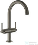 GROHE ATRIO L magasított mosdó csaptelep click-clack leeresztővel, Brushed Hard Graphite 21145AL0 (21145AL0)