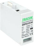 Tracon ESPD2-DC40-1000VO T2 DC típusú V túlfeszültség levezető, betét 1000V Ucpv: 1200V, In: 20kA, Imax: 40kA, Up: 4kV, Var (ESPD2-DC40-1000VO)