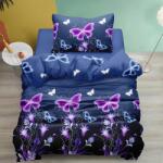  LILA PILLANGÓ sötétkék pamut ágyneműhuzat Ágyneműhuzat mérete: 70 x 90 cm | 140 x 200 cm