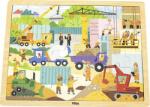 Viga Toys Puzzle masini de constructie, Viga, Lemn, 48 piese, Multicolor (3999) Puzzle