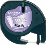 DYMO Etichete plastic autocolante Dymo LetraTag, 12mmx4m, transparente, S0721530 S0721550 12267 (S0721530)