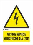 ANRO De înaltă tensiune de avertizare viața în pericol etichetă 52 x 74mm (3EOA / T1 / F) (3EOA/Q1/F)