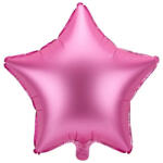 Partydeco Egyszínű csillag fólia lufi 19" 48cm Pink csillag (LUFI306812)