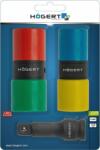 Hoegert PRISE DE IMPACT HOEGERT DUBLE CU PRELUNGIE 17, 19, 21, 22 mm (HT4R006) Set capete bit, chei tubulare