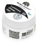 Global Fashion Gel luminiscent Luminous Glitter Gel cu sclipici hexagon, 02, 5g